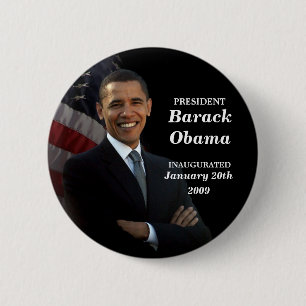 Macaron Rond 5 Cm Bouton du Président Barack Obama