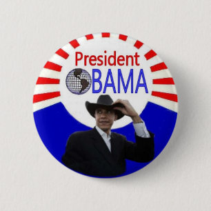 Macaron Rond 5 Cm Bouton du Président Obama