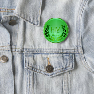 Macaron Rond 5 Cm Bouton du Prix Honorable Vert de l'enseignant