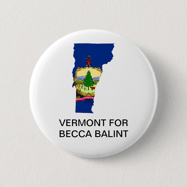 Macaron Rond 5 Cm Bouton du Sénat Becca Balint (Devant)