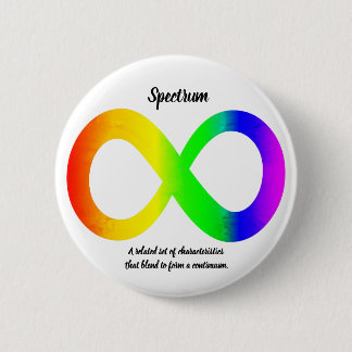 Macaron Rond 5 Cm Bouton du Spectre Autistique