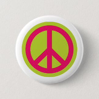 Macaron Rond 5 Cm Bouton du symbole de paix 01