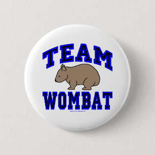 Macaron Rond 5 Cm Bouton du wombat IV d'équipe
