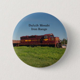 Macaron Rond 5 Cm Bouton Duluth Mesabi Locomotive 316