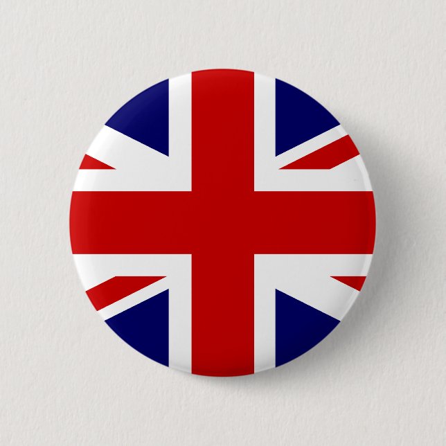 Macaron Rond 5 Cm Bouton d'Union Jack britannique (Devant)