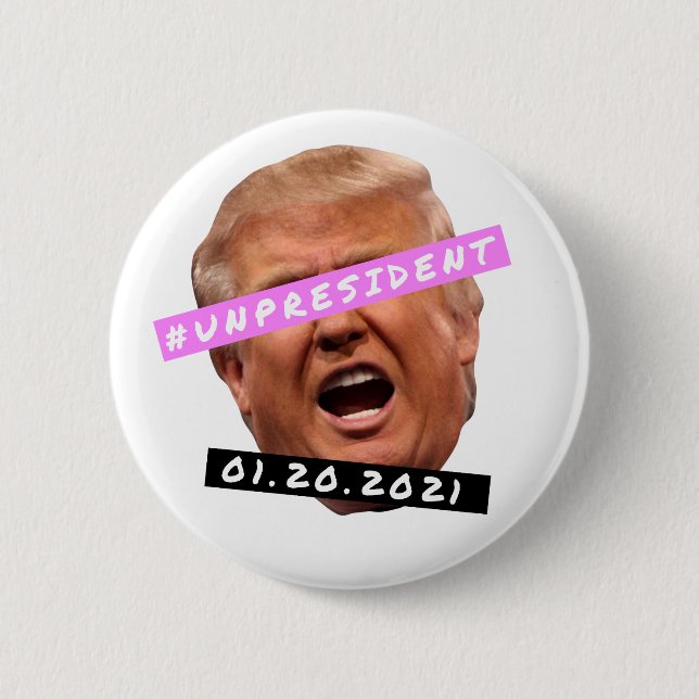 Macaron Rond 5 Cm Bouton d'Unpresident Donald Trump (Devant)
