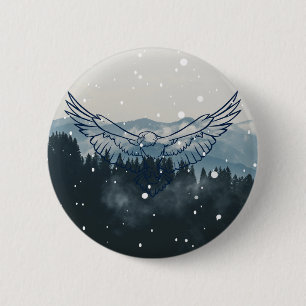 Macaron Rond 5 Cm Bouton Eagle Mountain