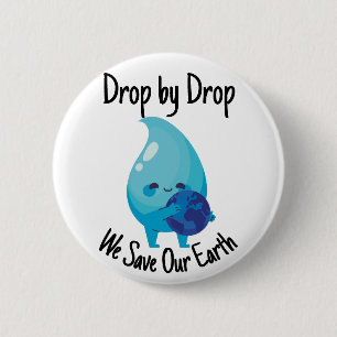 Macaron Rond 5 Cm Bouton Éco-Sauveur