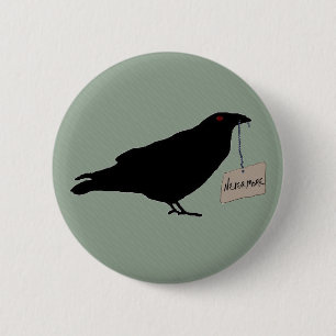 Macaron Rond 5 Cm Bouton Eerie Raven