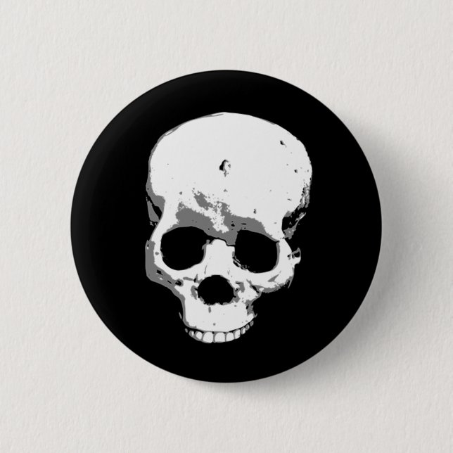 Macaron Rond 5 Cm Bouton éffrayant Déplaisant Halloween Pin (Devant)