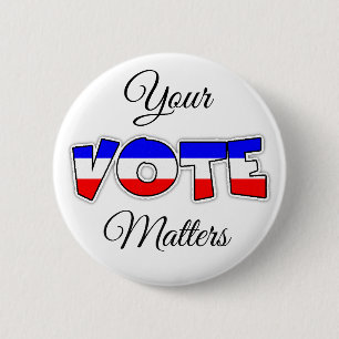 Macaron Rond 5 Cm Bouton Élections - Votre vote compte