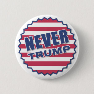 Macaron Rond 5 Cm Bouton électoral "Jamais Trump"