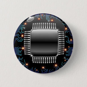 Macaron Rond 5 Cm Bouton électronique de circuit de carte mère