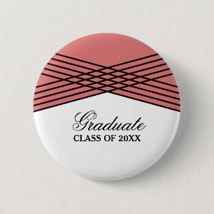 Macaron Rond 5 Cm Bouton Élégant Déco Rouge Graduation
