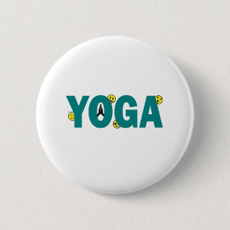 Macaron Rond 5 Cm Bouton Emoji Yoga