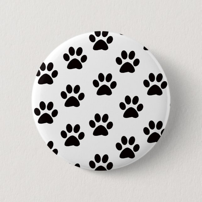 Macaron Rond 5 Cm Bouton Empreintes de pattes de chat (Devant)