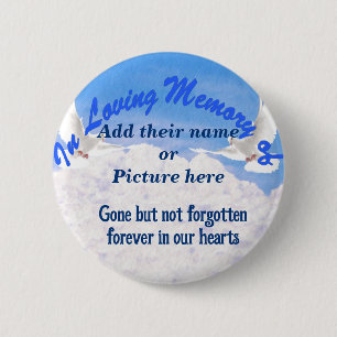 Macaron Rond 5 Cm Bouton En Mémoire De_ Pinback