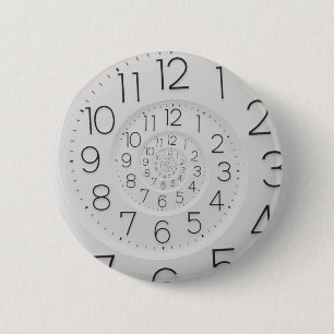 Macaron Rond 5 Cm Bouton en spirale de Droste d'horloge