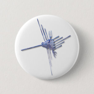 Macaron Rond 5 Cm Bouton en verre de Nazca Hummingbird