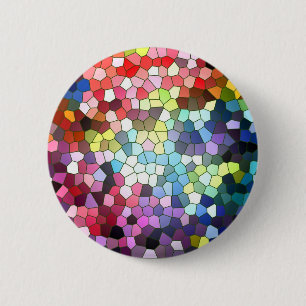Macaron Rond 5 Cm Bouton en verre souillé