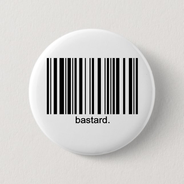 Macaron Rond 5 Cm Bouton enfoiré de code barres (Devant)