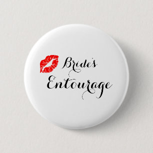 Macaron Rond 5 Cm Bouton Entourage des mariées de calligraphie moder