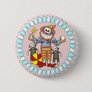 Macaron Rond 5 Cm Bouton épingle du clown de singe de choc
