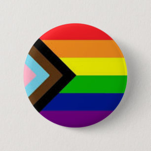 Macaron Rond 5 Cm Bouton épinglé LGBTQ+ Progrès