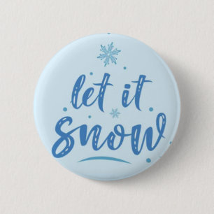 Macaron Rond 5 Cm Bouton épinglé neige - Patchs d'hiver