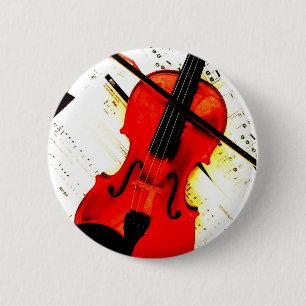 Macaron Rond 5 Cm Bouton épingle violon
