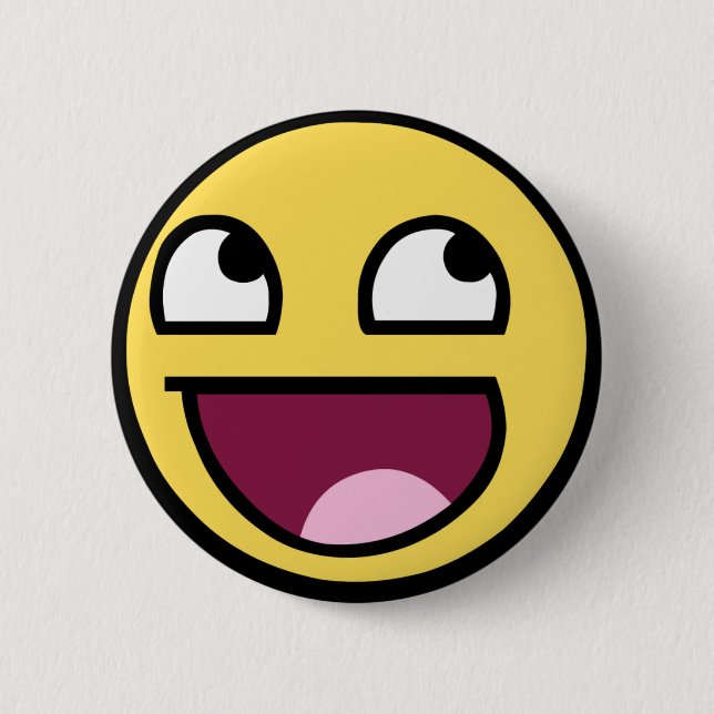 Macaron Rond 5 Cm Bouton épique de visage (Devant)