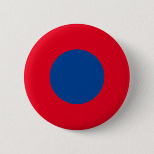 Macaron Rond 5 Cm Bouton État rouge point bleu
