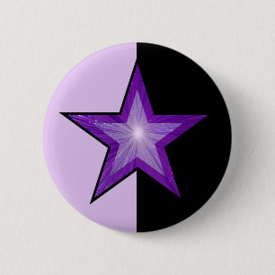 Macaron Rond 5 Cm Bouton étoile violet clair violet noir