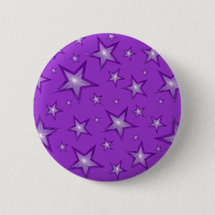 Macaron Rond 5 Cm Bouton Étoiles violet violet