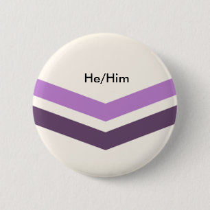 Macaron Rond 5 Cm Bouton étrange He/Him de pronoms
