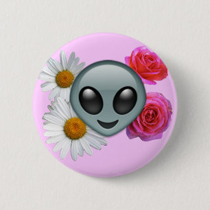 Macaron Rond 5 Cm bouton étranger d'emoji