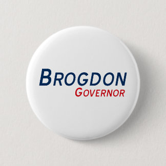 Macaron Rond 5 Cm Bouton excité du Gouverneur de Brogdon