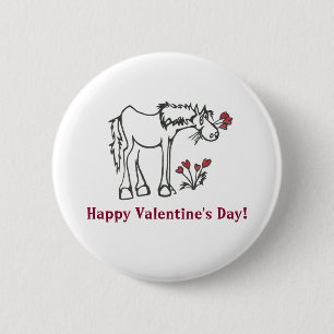 Macaron Rond 5 Cm Bouton fait sur commande de message de cheval de