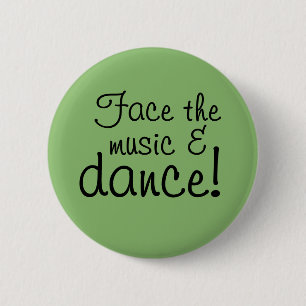 Macaron Rond 5 Cm Bouton - faites face à la musique et dansez !