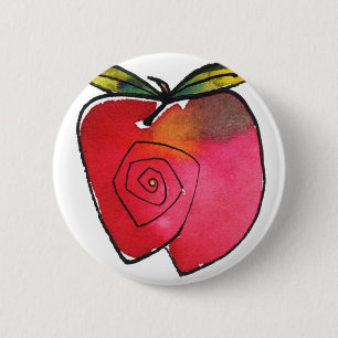 Macaron Rond 5 Cm Bouton fantaisie d'Apple
