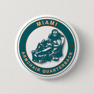 Macaron Rond 5 Cm Bouton Fauteuil QB Miami Football