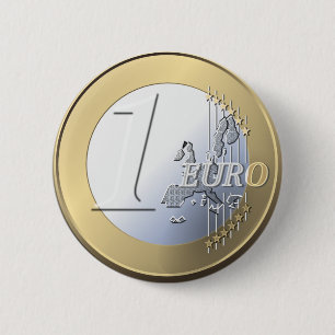 Macaron Rond 5 Cm Bouton faux euro
