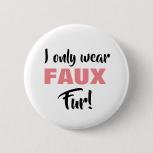 Macaron Rond 5 Cm Bouton Faux Fur