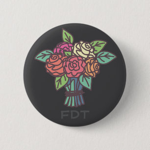 Macaron Rond 5 Cm Bouton FDT floral