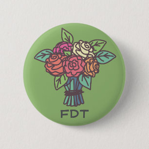 Macaron Rond 5 Cm Bouton FDT floral
