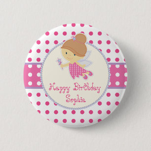 Macaron Rond 5 Cm Bouton féerique d'anniversaire