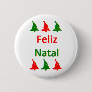 Macaron Rond 5 Cm bouton feliz natal