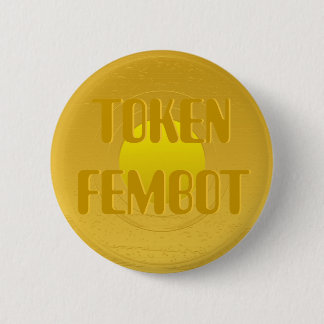 Macaron Rond 5 Cm Bouton Fembot de jeton