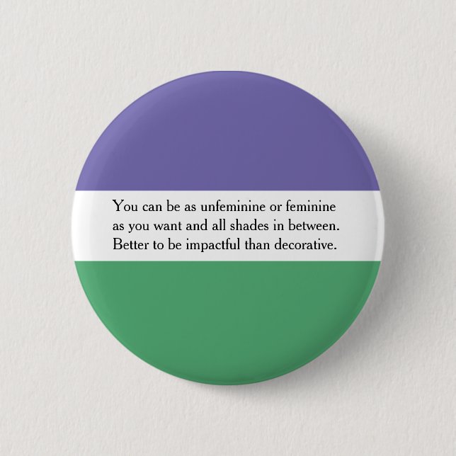 Macaron Rond 5 Cm Bouton féministe avec citation d'Audrey Ludwig (Devant)