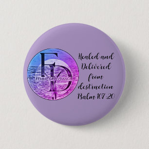 Macaron Rond 5 Cm Bouton Femme Delivrance